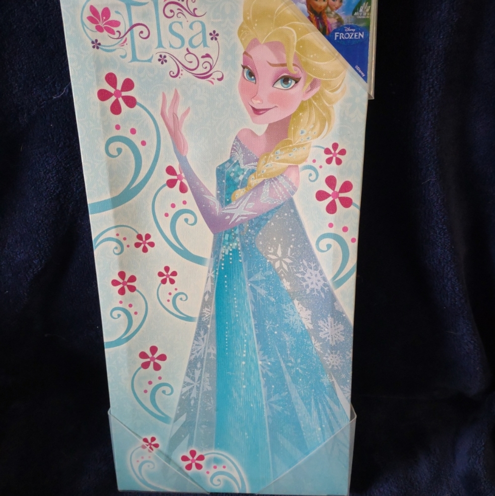 Artissimo Disney Girls Princess Elsa from Frozen Canvas Wall Art Plaque Pictures
